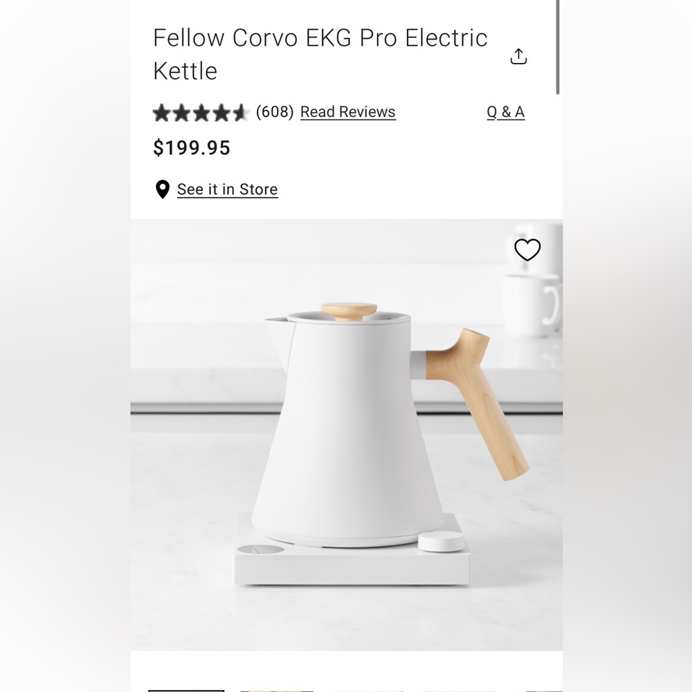 Brand new in box Fellow Corvo Kettle